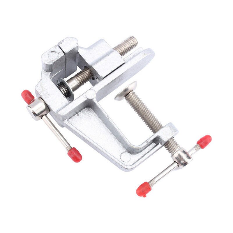 1pcs Vice Clamp 3.5 Inch Aluminum Miniature Small Jewelers Hobby Clamp On Table Bench Vise Mini Tool Vice Muliti-Funcational