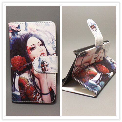 Vlinderbloemvlag portemonnee flip stand boek cover case voor zte blade  a511 a515 a 511 a 515: 5