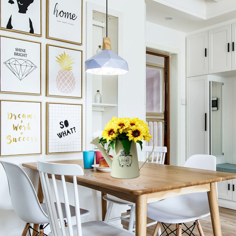 French Idyllic Iron Flowerpot Decoration Living Room Bedroom Flower Arrangement Bucket Cafe Flower Shop Flower Appliances