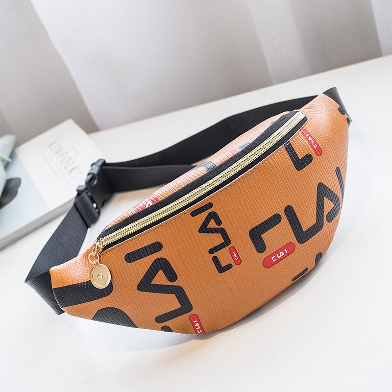 Sports Women's Belt Bag Waist Packs PU Leather Lady Shoulder Chest Bags Girls Phone Pouch Fanny Packs Phone Pouch Wallet: Brown