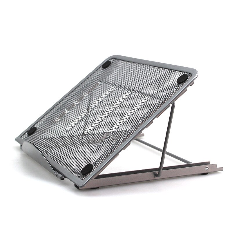 Verstelbare Laptop Stand Mesh Geventileerde Vouwen Desktop Licht Doos Houder Beugel Ondersteuning 2 Maten Voor Computer Notebook Tablet: Lichtgroen