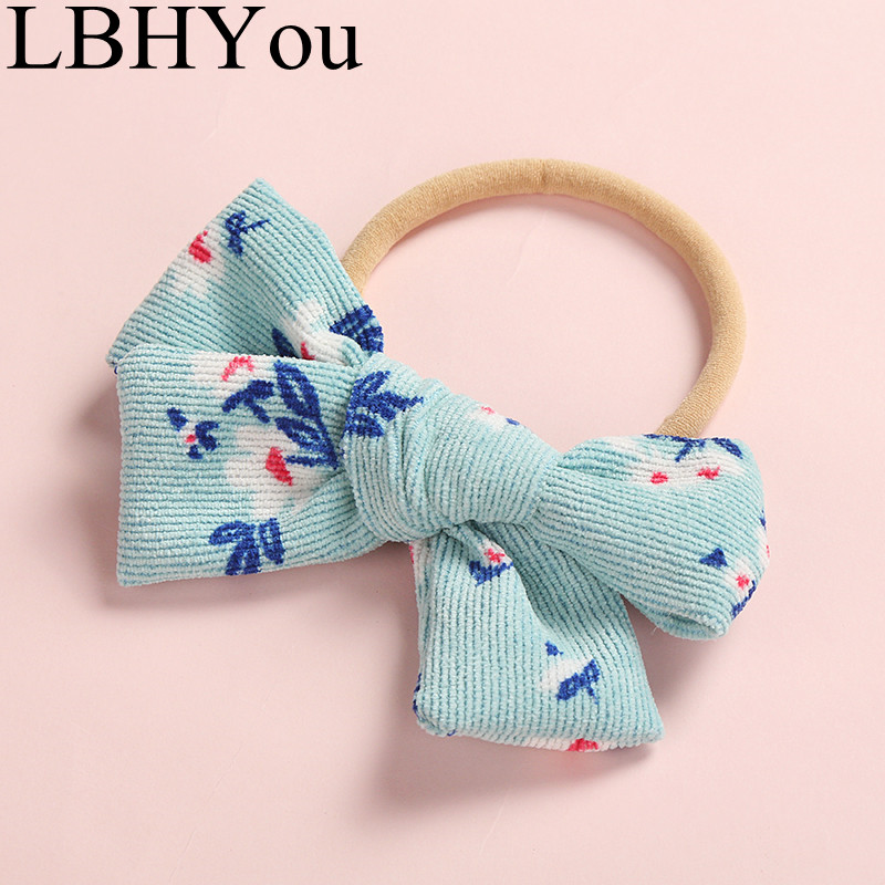 1pc meisjes luipaard corduroy nylon hoofdbanden pasgeboren baby meisjes dunne elastische nylon strikken haarbanden haaraccessoires: 11