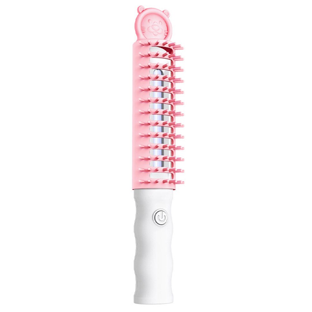 Pet Massage Comb Electric Device Cat Dog Animals Hair Comb Vacuum Fur Cleaner Pet Grooming Cat Dog Deshedding Clipper: Pink