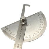 10cm måle- og måleværktøjer vinkelmåler 0-180 graders rundhoved lineal i rustfrit stål