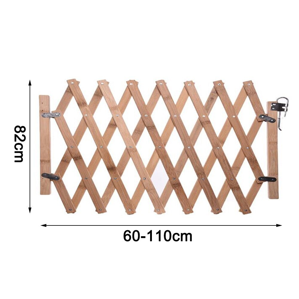 Barrière pliante en bois pour animaux de compagnie, clôture extensible pour animaux de compagnie, barrière d'isolation de sécurité pour porte coulissante, produits pour animaux de compagnie, parc de pelouse: L