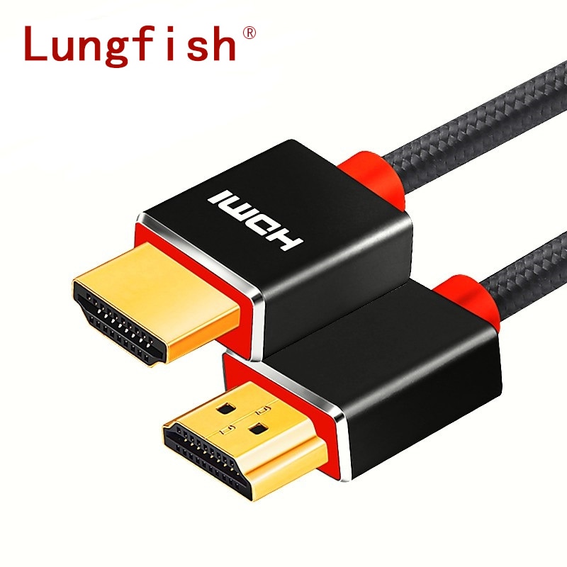 Lungfish HDMI Cable High speed 1080P 3D gold plated cable hdmi for HDTV XBOX PS3 Laptop computer cable 1m 2m 3m 5m 10m 15m 20m