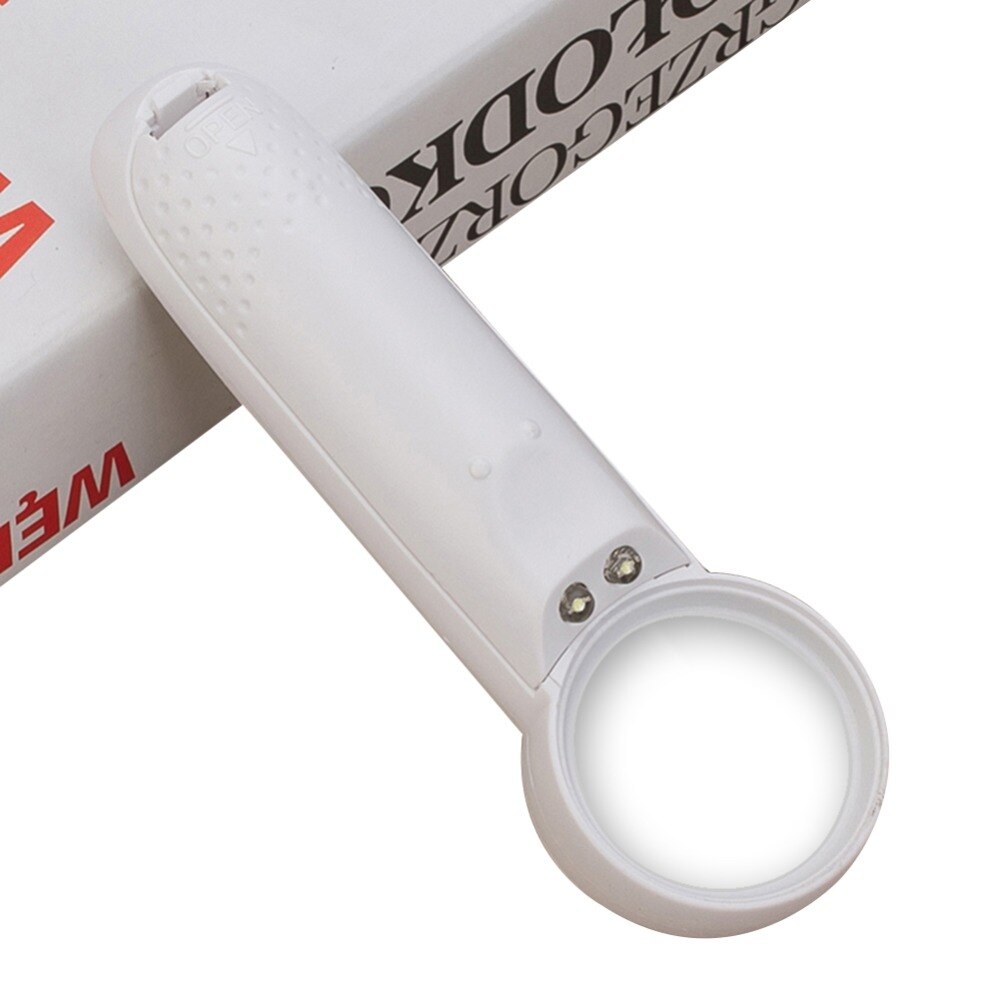 Hand illuminated magnifier / magnifying glass / Reading support with 15 X magnification and LED lens diameter For