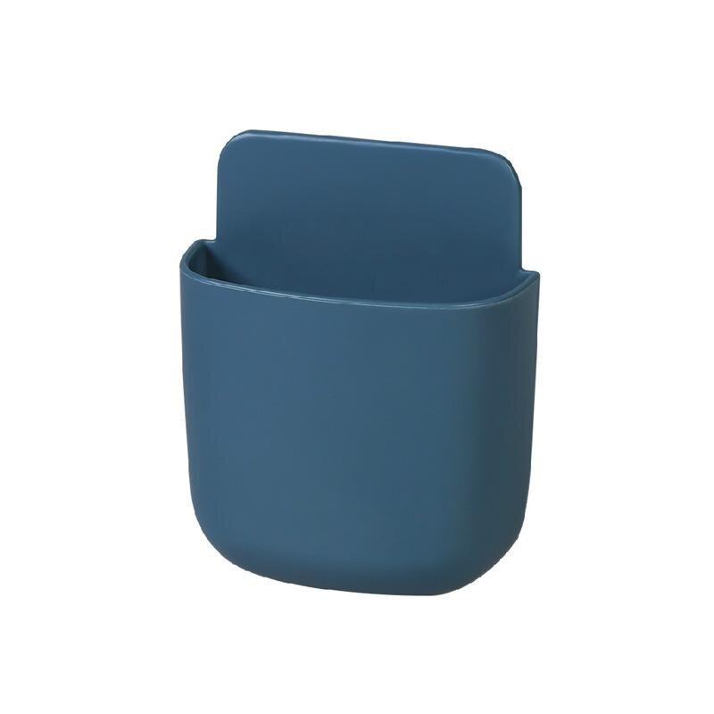 Opbergdoos afstandsbediening airconditioner opbergdoos mobiele telefoon stekker houder standaard container 1 stuk wandgemonteerde organizer: Blauw groot