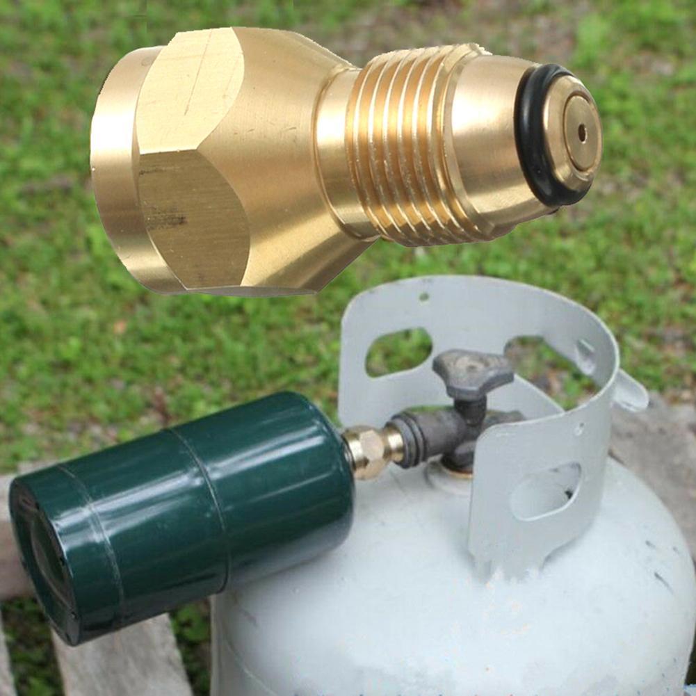 Outdoor Propane Refill Brass Adapter LP Gas 1 Lb Cylinder Tank Coupler Connector