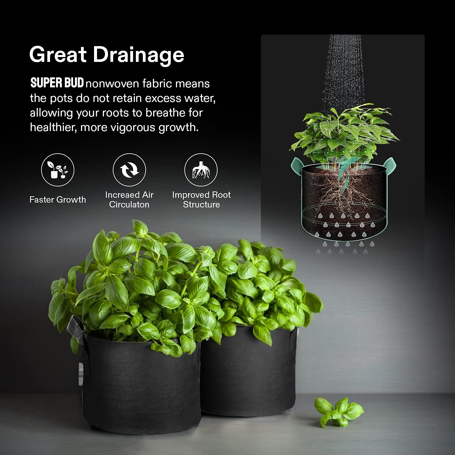 Groeien Zakken Zware Verdikte Niet-geweven Stof Potten Met Handvat Indoor/Outdoor Tuin Groeien Kits 1/2/3/5/7/10/20/30 Gallon