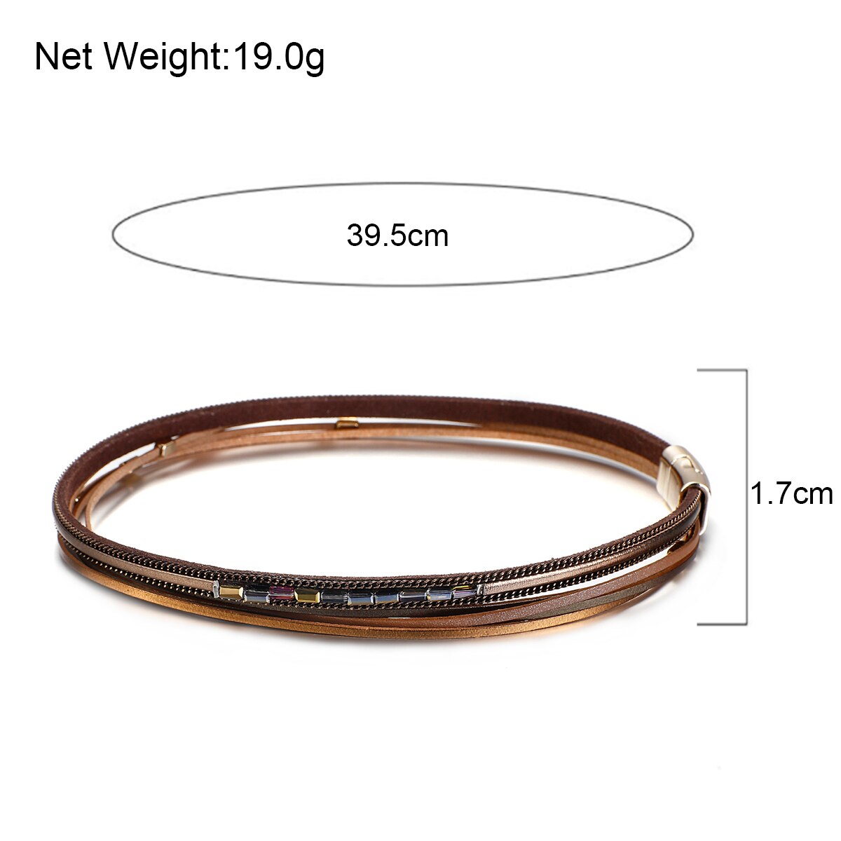 FLASHBUY Simple Women Leather Bracelet Vintage Bohemian Charm Multiple Layers Wristband Bracelet Costume Jewellery