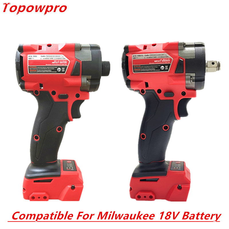 Kompatibel med milwaukee 18v batteri elektrisk akku-nøgle børsteløs skruetrækker slagboremaskine elværktøj bil lastbil reparation