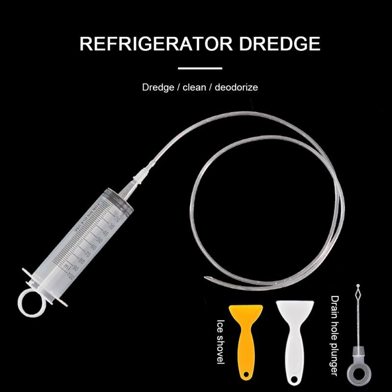 4 Pieces/Set Refrigerator Dredge Drain Hole Dredge Water Channel Artifact For Household Refrigerator Refrigerated Drain Pipe Set