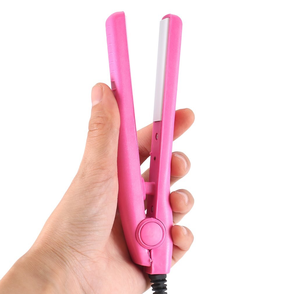 Mini férula eléctrica plancha plana de cerámica rizador de pelo y alisador de cabello permanente Aparato de estilismo de cabello Crimper US 220V