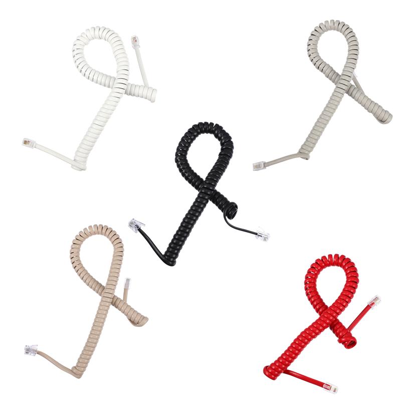 10Pcs Universele Telefoonhoorn Koord Opgerolde Telefoonkabel Telefoon Accessoire (Willekeurige Kleur)