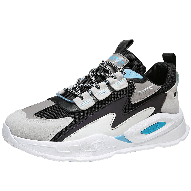 Spring and Autumn Men&#39;s Casual Shoes Shock Absorption Wear Shoes Lightweight Outdoor Shoes Non-slip Breathable Shoes 44: Black orchid / 42