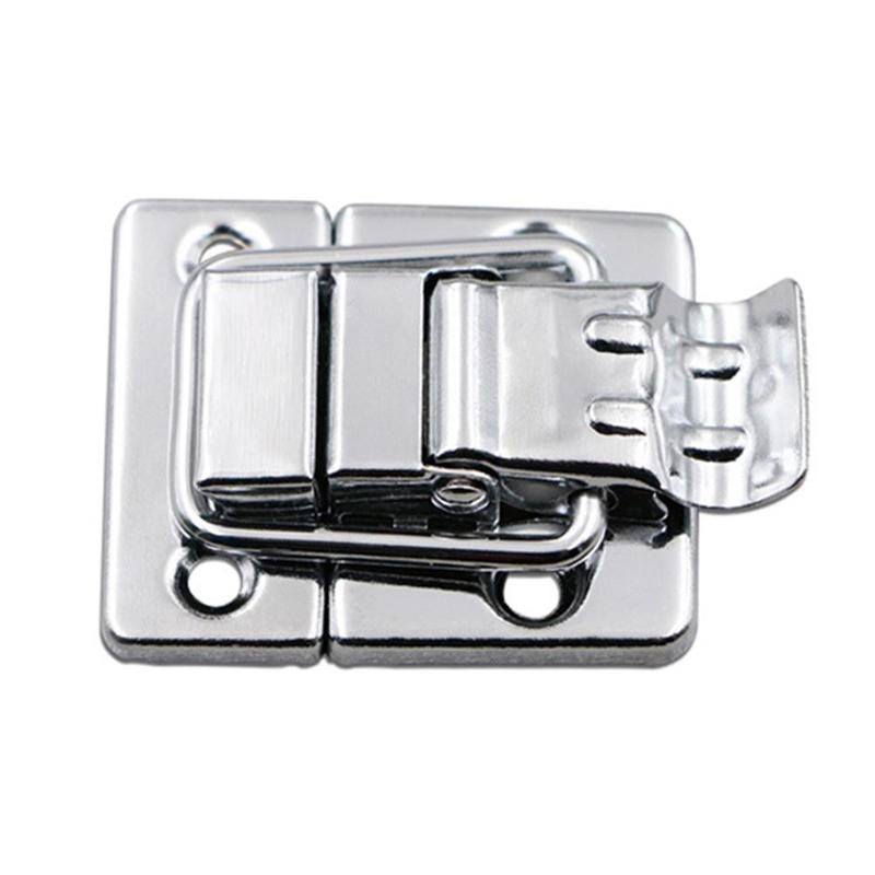 1pc Silver Fastener Toggle Latches Catch Chest Suit Trunk Lock Cosmetic Mini Boxes Box Buckle Buckles W9h1: Default Title