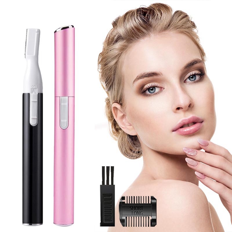 Electric Painless Eyebrow Shaper Epilator Pen Razor Lady Trimmer Shaver Portable Women Body Shaver Men Nose Hair Facial Trimmer