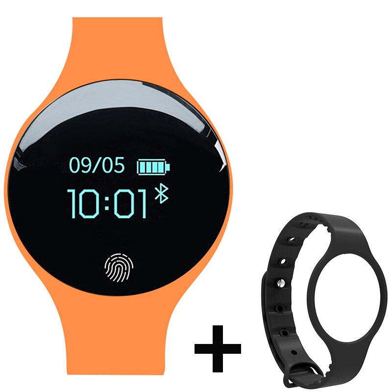 Sportsur kvinder damer armbåndsure elektroniske ledede digitale armbåndsure til kvinder ur kvindelige timer hodinky reloges: Orange