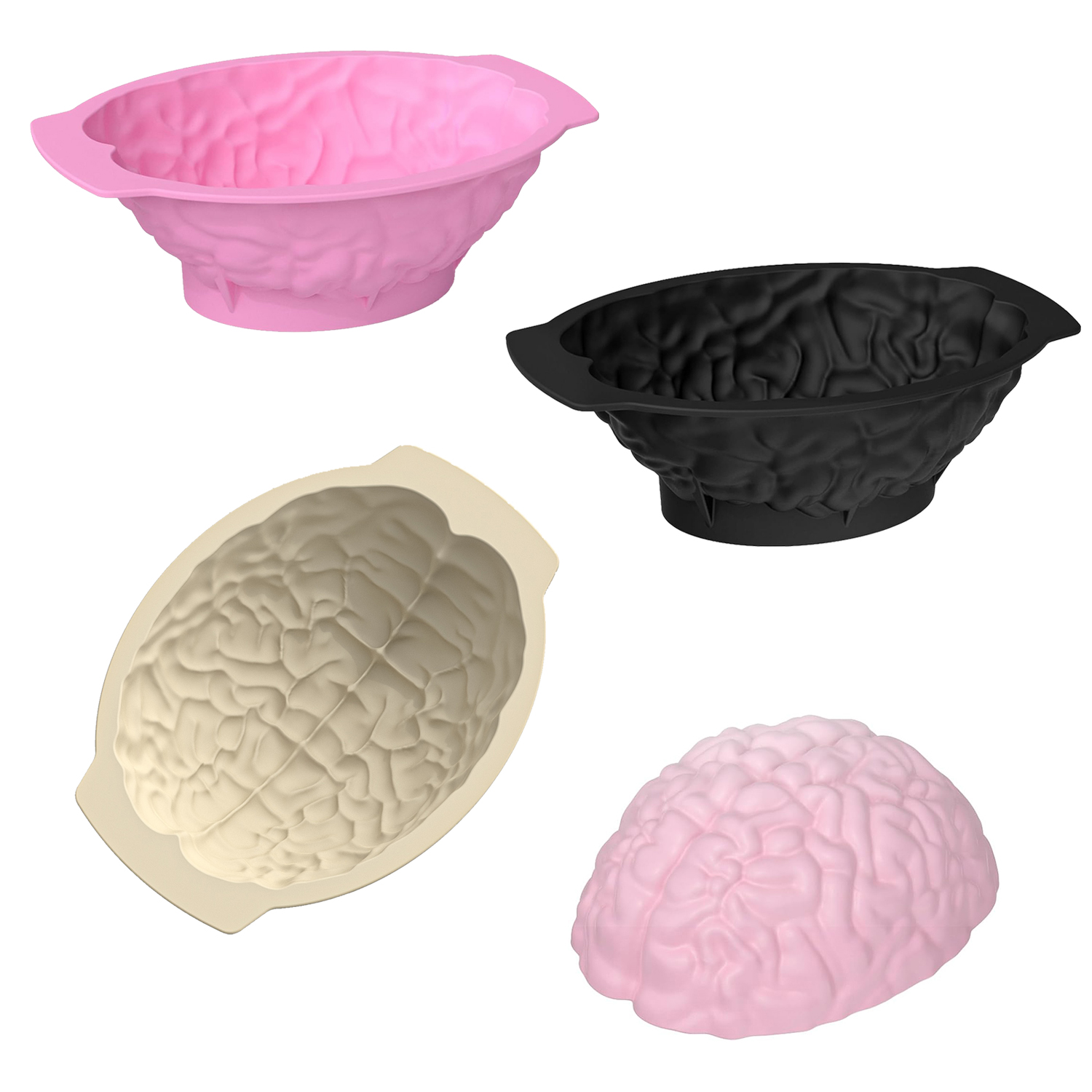 3D mózg ciasto forma silikon Halloween mózg ciasto forma Halloween pieczenie patelnia z forma ludzie mózg ciasto żywica epoksydowa żywica ciasto dekoracje