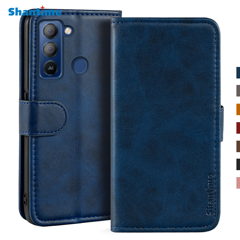 Coque en cuir pour Tecno Pop 5 LTE, étui portefeuille magnétique, Coque de téléphone avec support