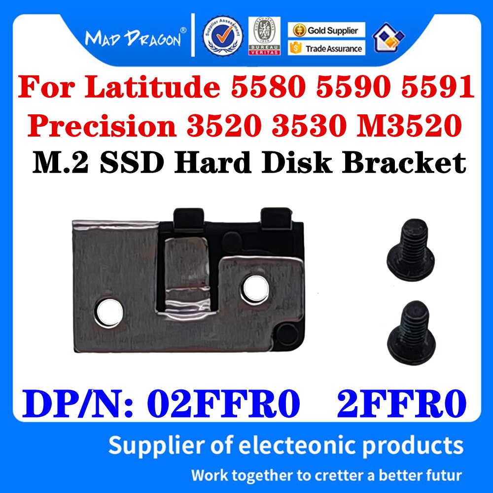 2FFR0 02FFR0 0X3DN4 X3DN4 For Dell Latitude 5480 5490 5580 5590 5591 Precision 3520 3530 Laptops M.2 SSD Thermal Support Bracket: 2FFR0