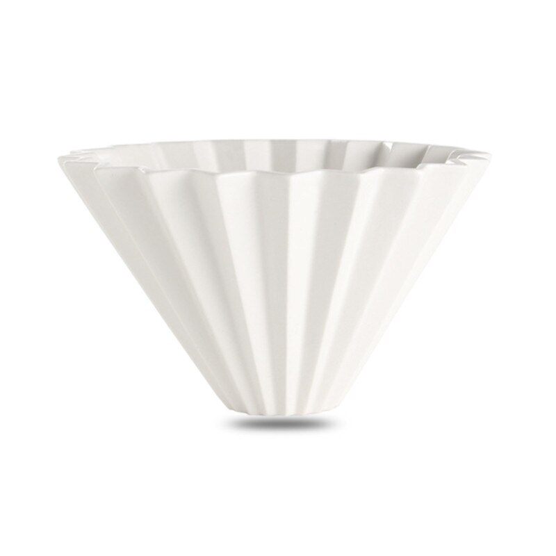 Europea de cerámica estilo Origami V60 taza de café con filtro hario 1-2 tazas de Barista creativa Simple pastel de herramientas de café: Blanco