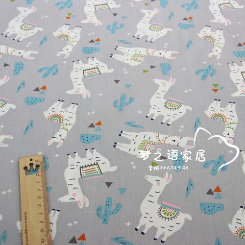 160cm * 50cm Karikatur Alpaka baumwolle stoff DIY bettwäsche bekleidung kleid Patchwork stoff freundlicher handarbeit baumwolle tuch: A