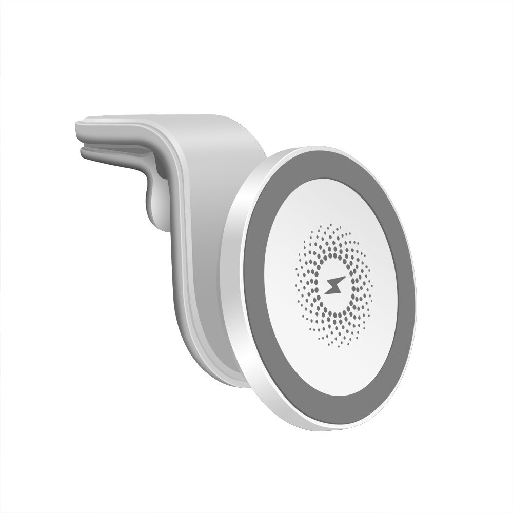 15W Magnetische Wireless Car Charger Stand Voor Iphone 12 Mini 12 Pro Max Draadloze Snelle Opladen Air Vent Mount auto Telefoon Houder: White