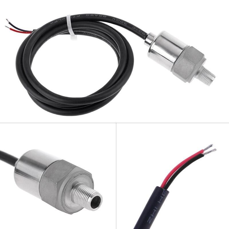 0-10/20/30bar 1/8 &quot;Input 8-32V 12V 24V Dc Output 4-20mA Druktransmitter Transducer Sensor Olie Water