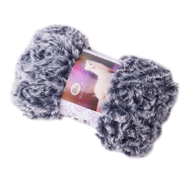 50g/Ball DIY Fluffy Plush Chunky Knitting Yarn Hand-Woven Crochet Velvet Thread: N