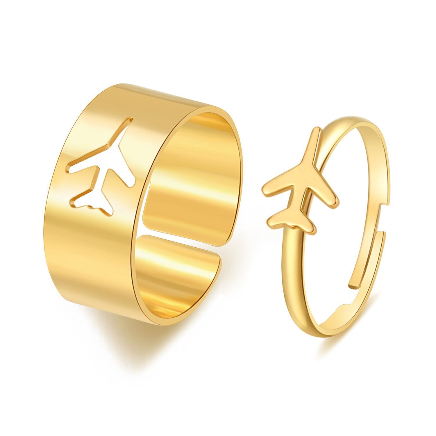 LATS-Anillos abiertos para mujer y niña, joyería gótica, Punk, negra, Vintage, Simple, Animal, mariposa, estrella, Luna, corazón, llama