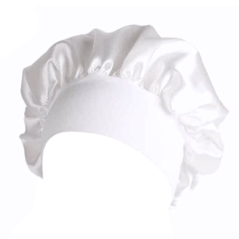 Mujeres Satin Sleep Cap cobertura completa suave gorro de noche para dormir gorra para quimioterapia Cap: W