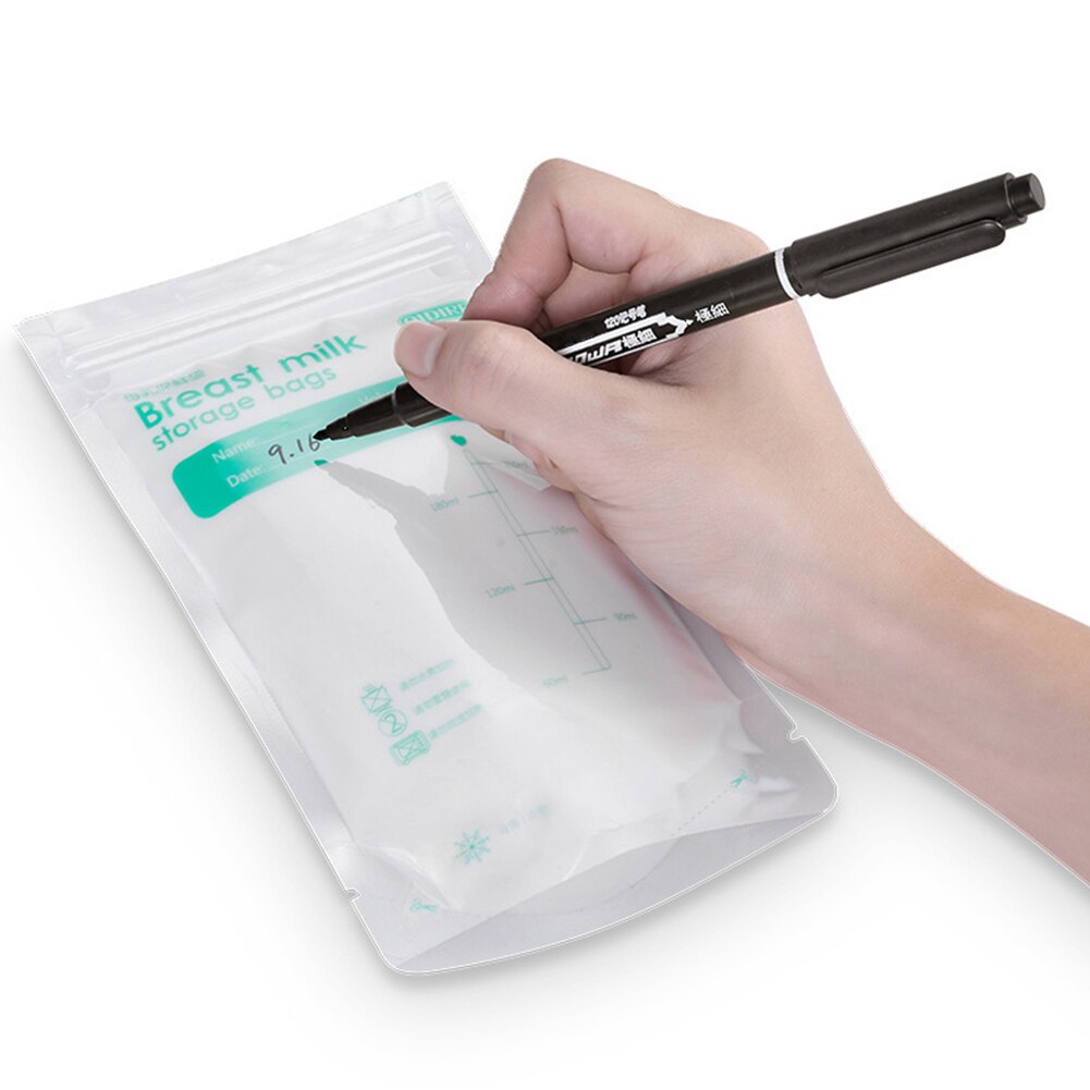 Bolsa de almacenamiento de leche materna, bolsas de almacenamiento para lactancia materna a prueba de fugas, 200ML / 30 Uds.