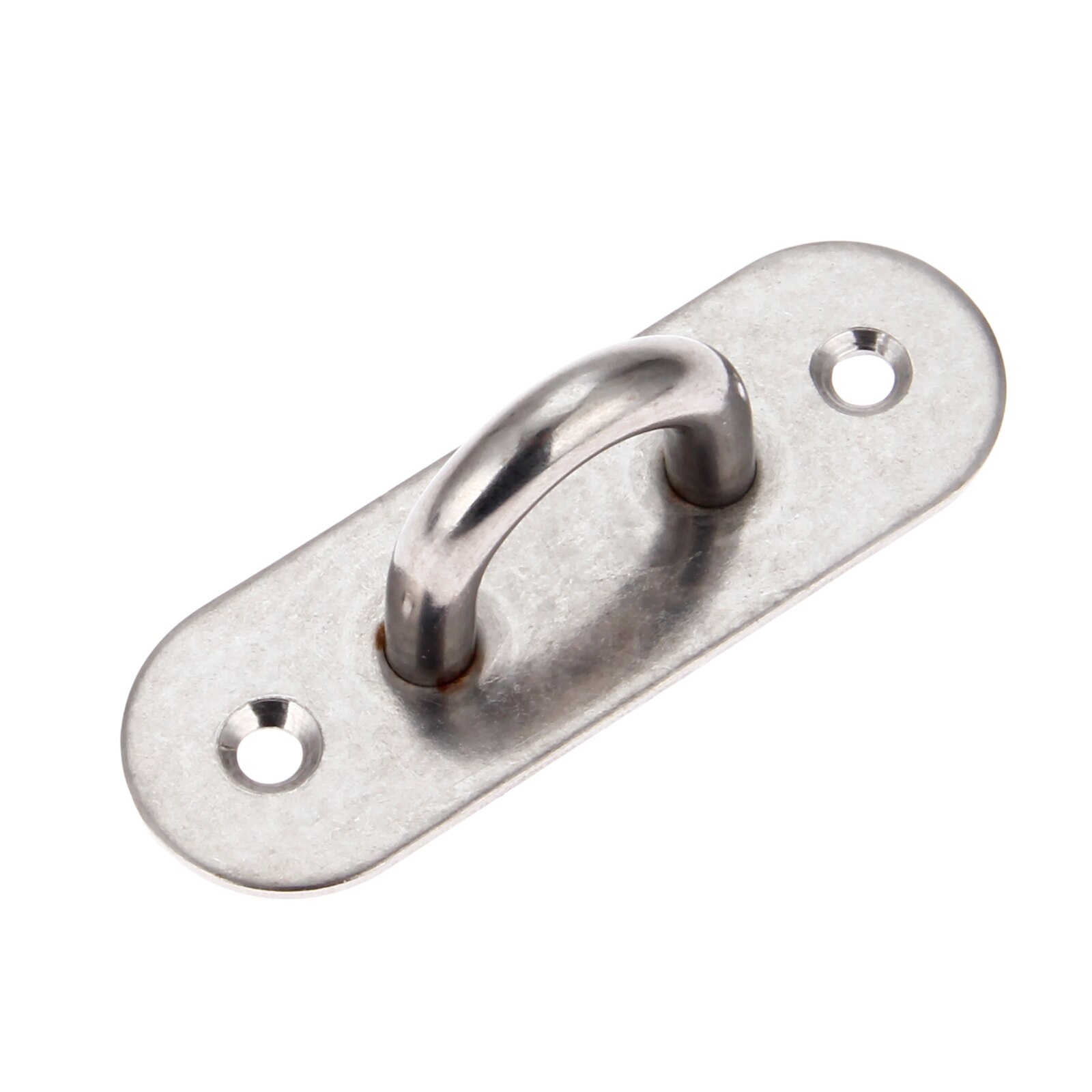 Plafond Gemonteerde Haak Stianless Staal Hanger U-vorm Ring Top Base Haning Fan/Kroonluchter/Plant Decor Black/Zilver Muur Hook Hold: Silver L no screw