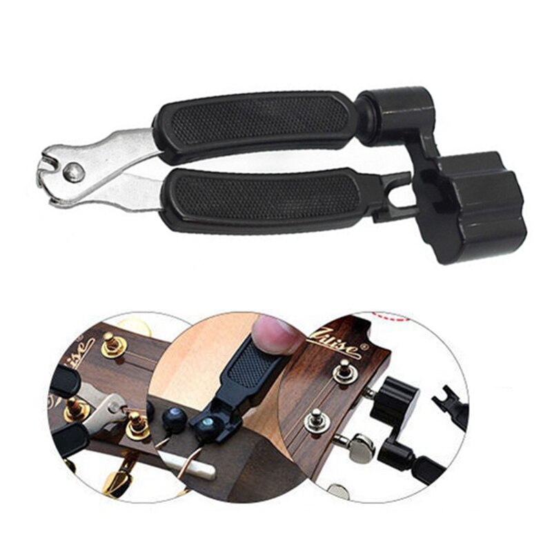 Acoustic Guitar String Winder Bridge Remover Pin Puller String Cutter Multifunctional Guitar Tuning Tool Bass Guitar Accessories