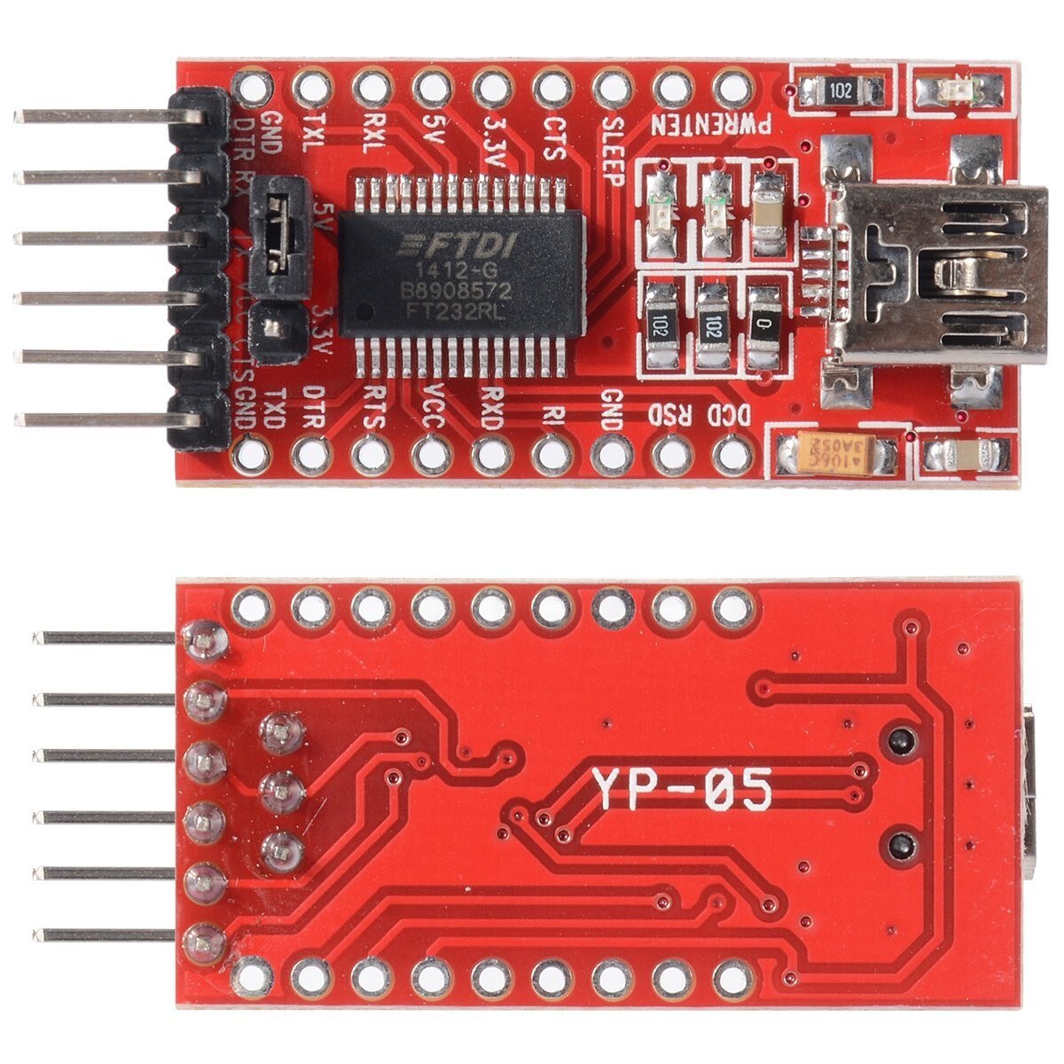 FT232RL Ftdi Usb Naar Ttl Seriële Converter 3.3-5V Arduino Pro Mini + Kabel