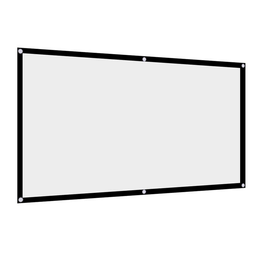 60-120 tommer 16:9 bærbar sammenklappelig projektorskærm, der ikke er foldet, hvid projektor, gardinprojektionsskærm til mødefilm