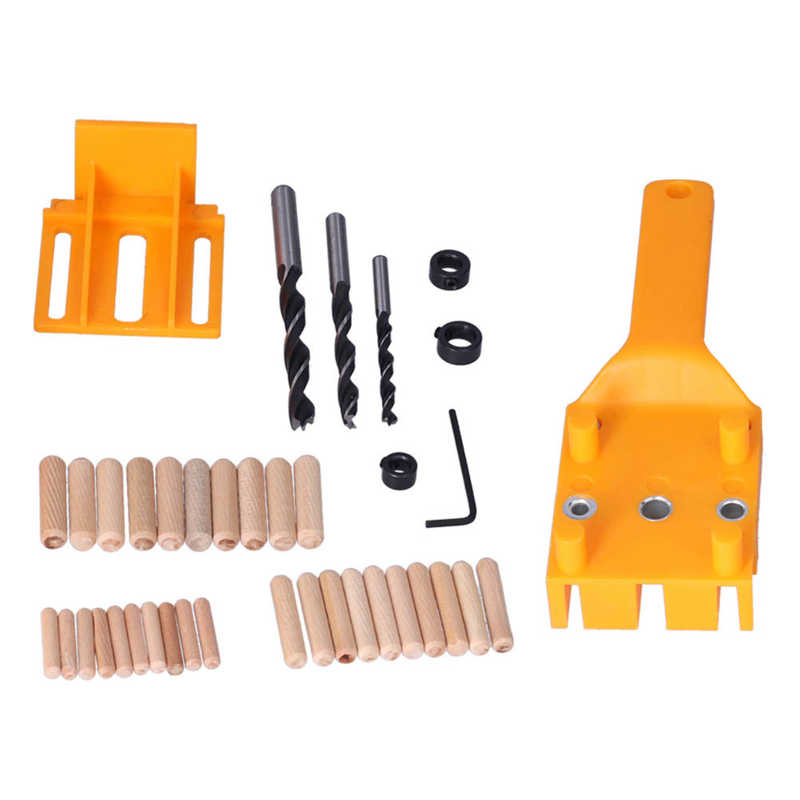 Handheld Dowel Jig Kit ABS Quick Doweling Jigs Self Centering for Woodworking