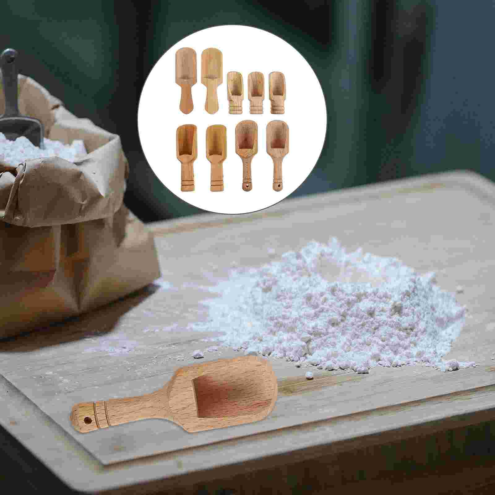 8 Stuks Handgemaakte Kleine Houten Lepels, 6