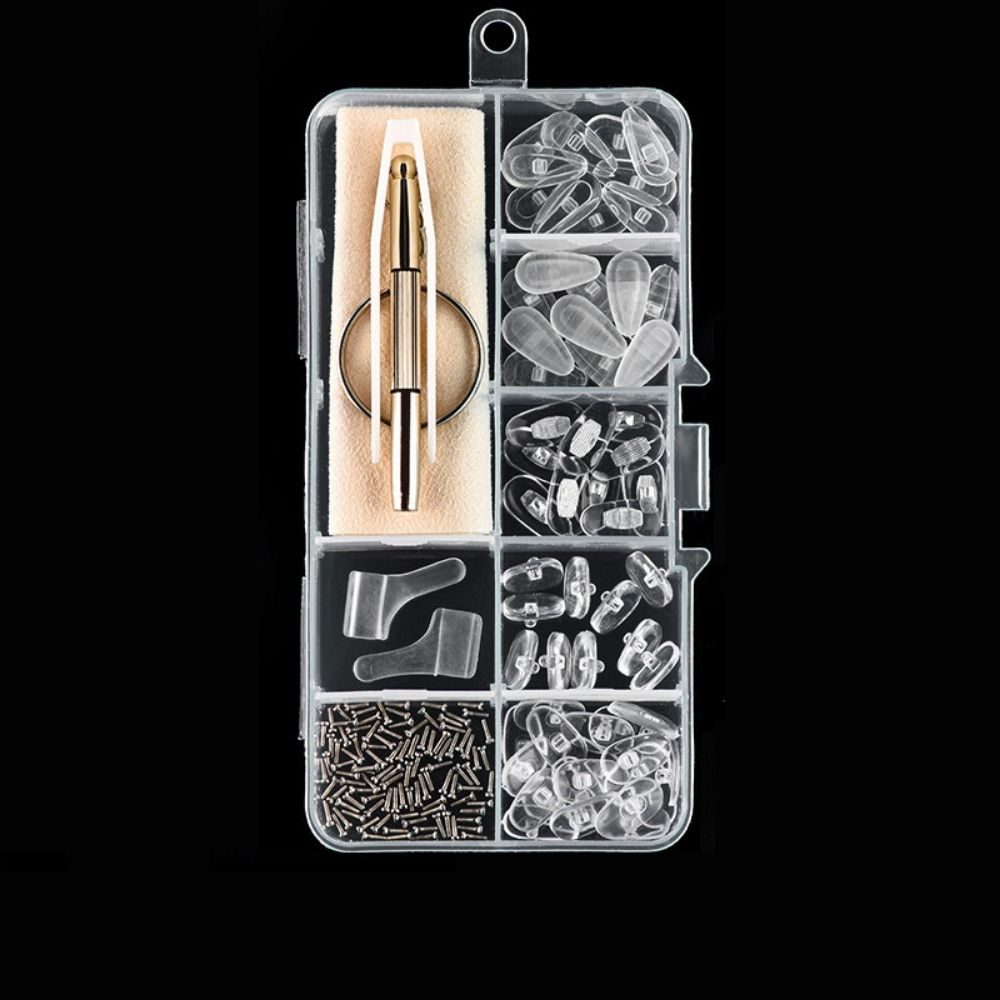 Silicone Eyeglass Repair Kit Replaceable Antiskid Precision Screw Sets Easy To Use Sturdy Glasses Repair Tools Make Repair Easy: Lavender