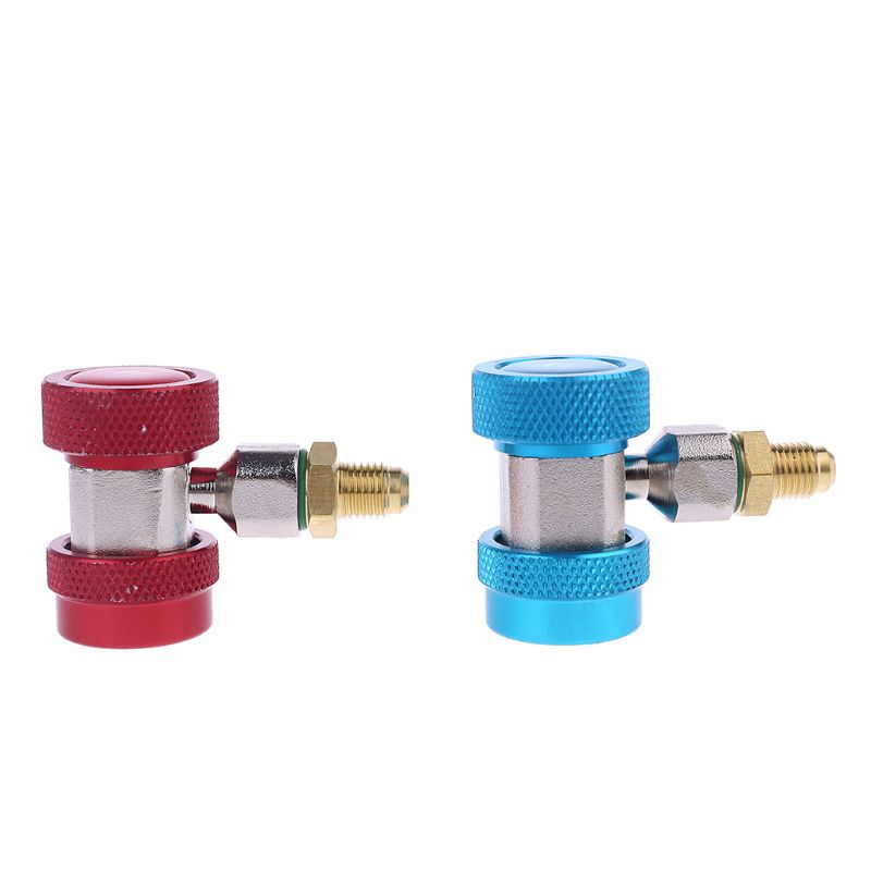 2 stuks  r134a h/l adapters snelkoppeling airconditioning koelvloeistof instelbaar