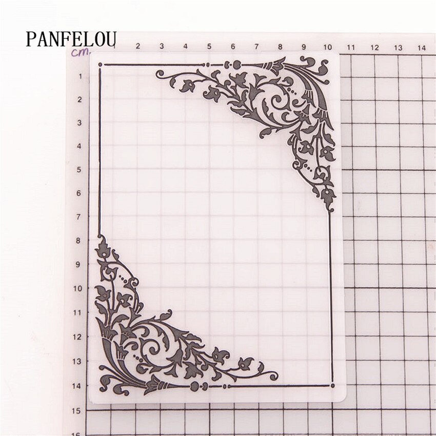Panfelou 10.5 x 14.8cm vinblade prægning mapper plast til scrapbooking diy skabelon fondant kage fotoalbum kortfremstilling