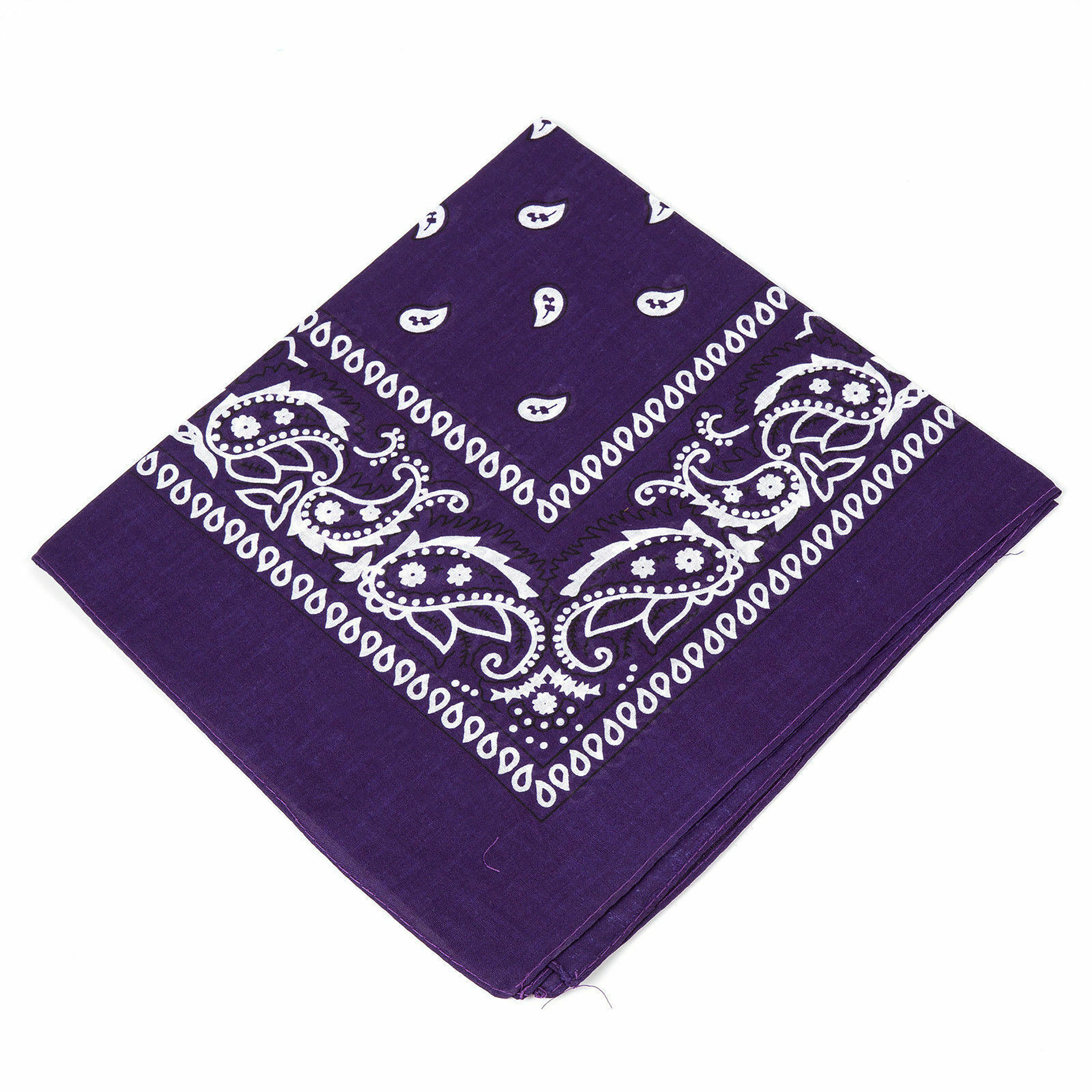Bandana för huvudet eller dekoration paisley band hår halsduk hals slips slips dekorativ scarf diy: Lila