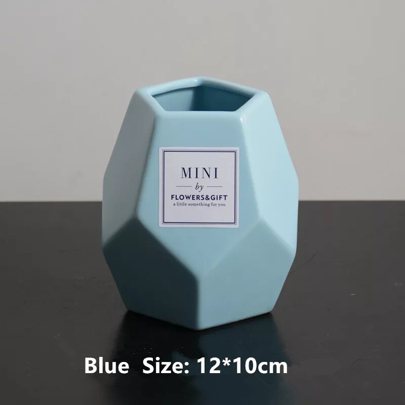 Escova de maquiagem cerâmica frasco de armazenamento rosa cerâmica garrafa de armazenamento organizador de armazenamento de cosméticos caneta titular desktop recipiente de cerâmica: Style 6