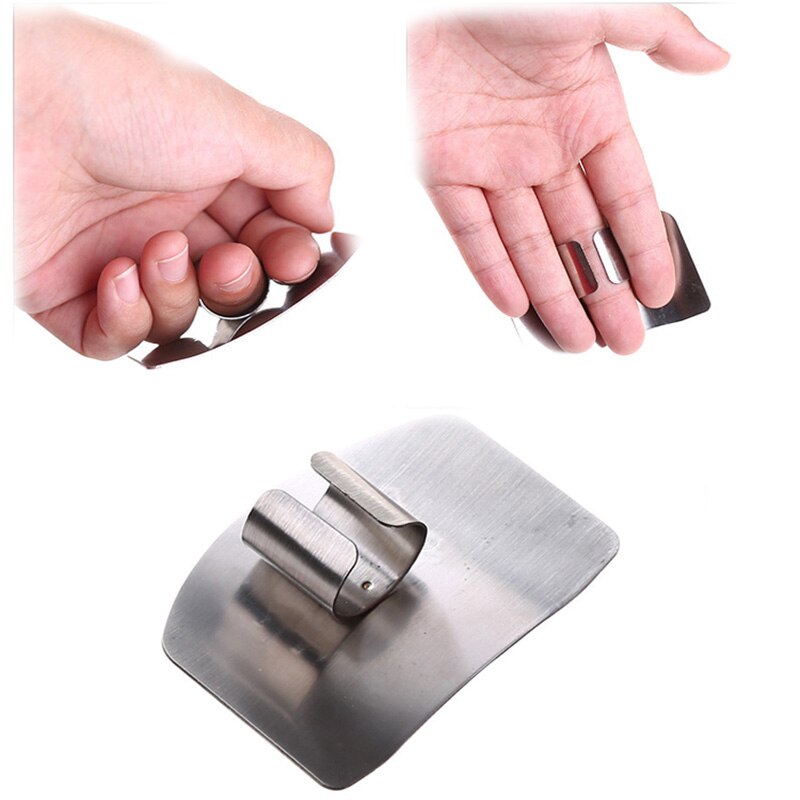 1 Vingers Guard Bescherm Rvs Hand Protector Groente Snijden Mes Gesneden Vinger Bescherming Keuken Gadgets Gereedschap