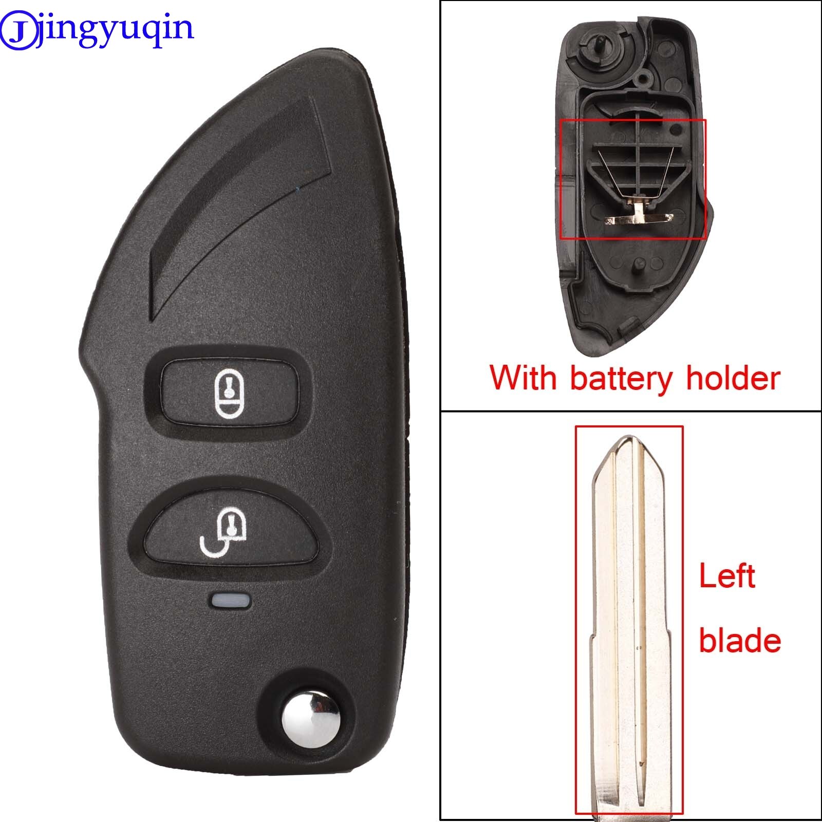 Jingyuqin-carcasa modificada 2b para llave, cubierta para Hyundai Elantra Santa Fe Eagle Terracan Atos trasjet, apta para Kia Carens