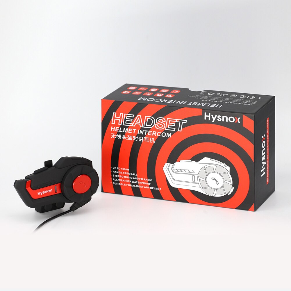 VODOOL HY-01 motorcycle helmet intercom motorbike wireless bluetooth Headset waterproof BT Interphone for 3 Riders