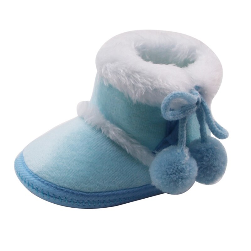 Botas de algodón gruesas de terciopelo para niñas de invierno, zapatos informales para primeros pasos, zapatos suaves antideslizantes para recién nacidos, superventas #28