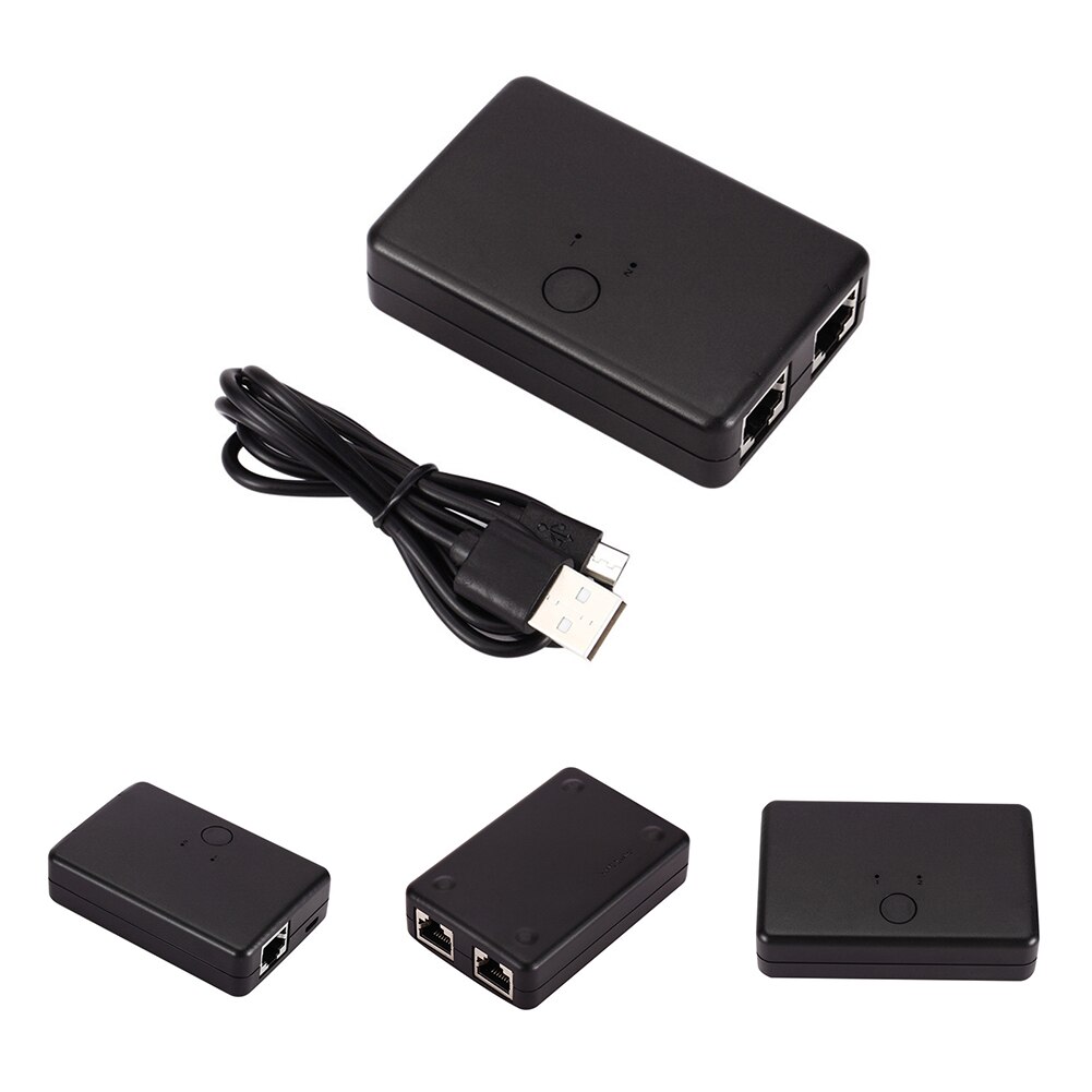 Interruptor de red 2 puertos interno externo Internet Hub Plug And Play escritorio estable portátil Universal hogar Oficina divisor Mini